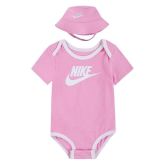 Nike Infant Core Bucket Hat & Bodysuit 2pc Set Pink - Ružové - set