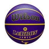 Wilson NBA Player Icon Outdoor Basketball LeBron New Size 7 - Fialové - Lopta