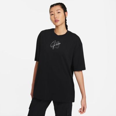 Jordan Essentials Wmns Short-Sleeve Graphic Tee Black - Čierne - Tričko