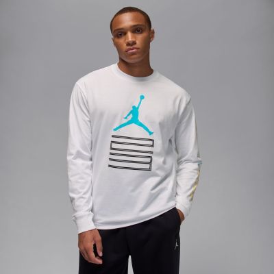 Jordan Brooklyn AJ11 Graphic Long-Sleeve Tee White - Biele - Tričko