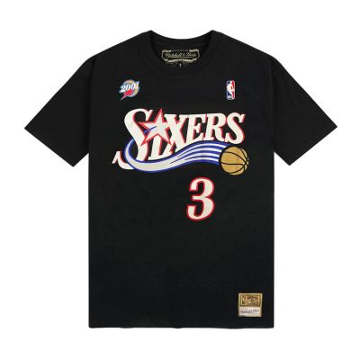Mitchell & Ness NBA Allen Iverson Philadelphia 76ers Tee - Čierne - Tričko