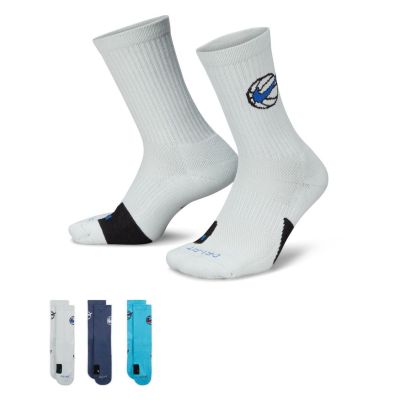 Nike Everyday Crew Basketball Socks 3-Pack - Biele - Ponožky