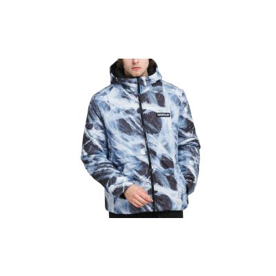 Caterpillar Allover Print Outdoor Jacket Blue L - Modré - Bunda