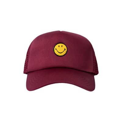 Market Smiley Studios Trucker Hat Wine - Červené - Šiltovka