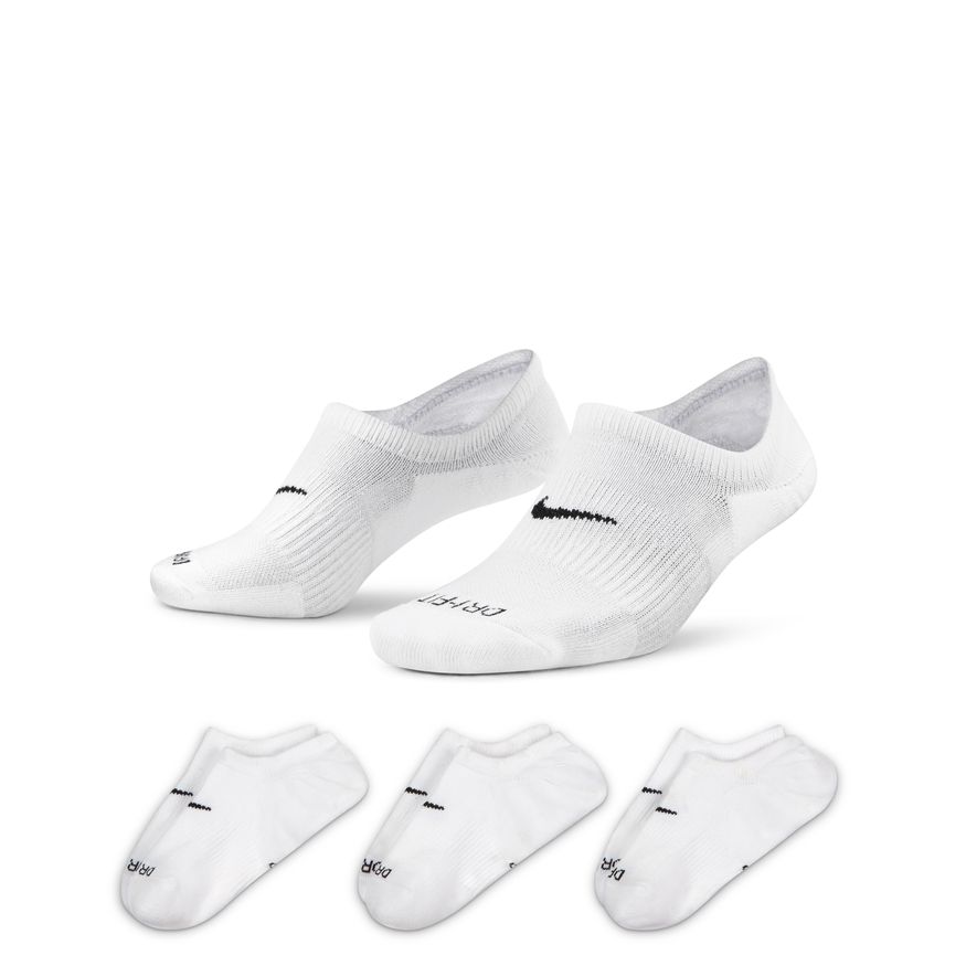 Nike Everyday Plus Cushioned Wmns Training Footie Socks 3-Pack - Dámske - Ponožky Nike - Biele - DH5463-903 - Veľkosť: M